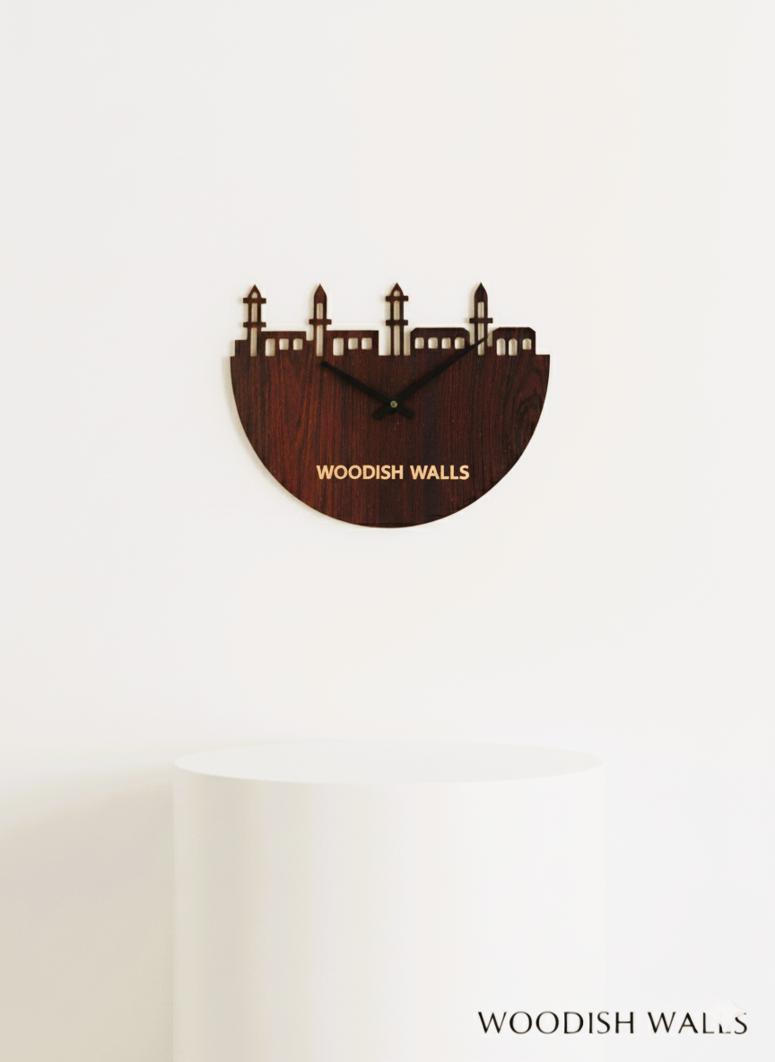 Woodish Walls 6mm Plywood Wall Clock – Minimalist Wooden Wall Décor | with Modern Design