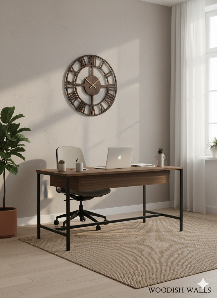 🕰️ Roman Design Wall Clock – Handcrafted Elegance by WOODISH WALLS