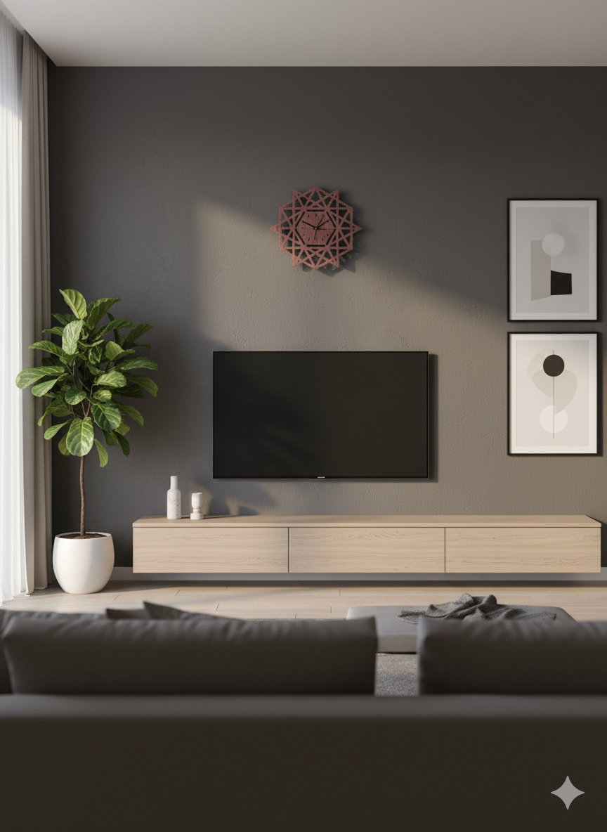 Artisan CNC-Cut Wooden Wall Clock - Modern Geometric Masterpiece | 6mm Thick | Woodish Walls