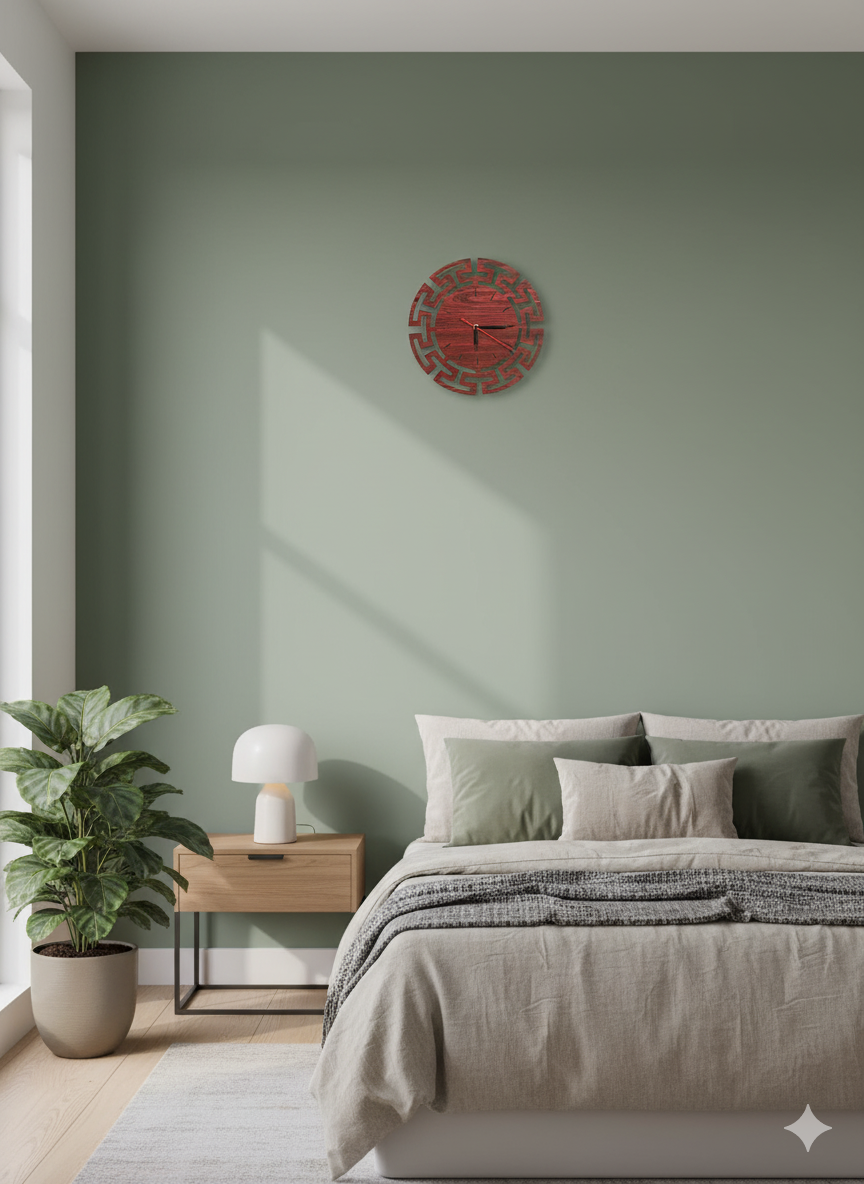 Luxury CNC Wooden Wall Clock | Versace Style Medusa | Silent 6mm | Woodish Walls